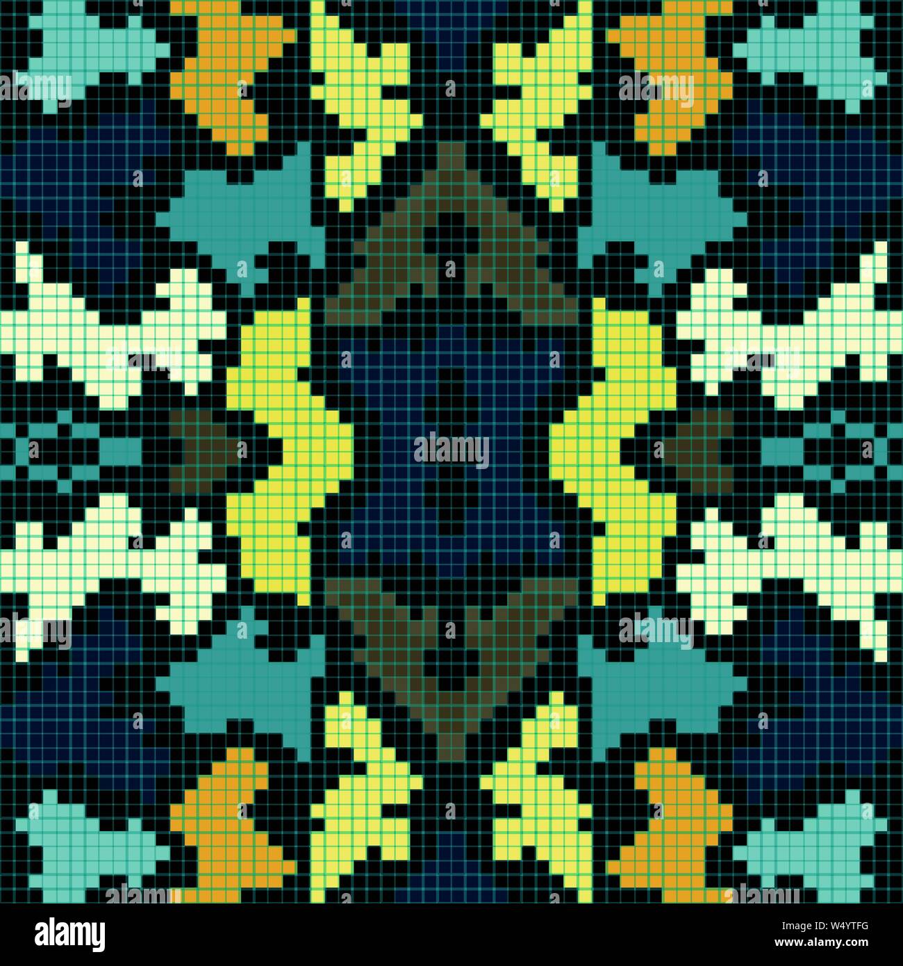 pixels beautiful abstract geometric seamless pattern vector ...