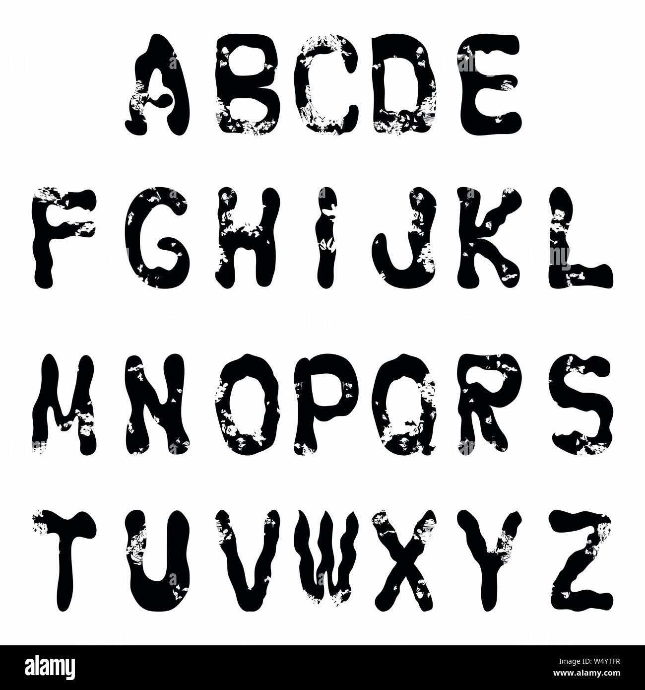 Graffiti font alphabet hi-res stock photography and images - Alamy