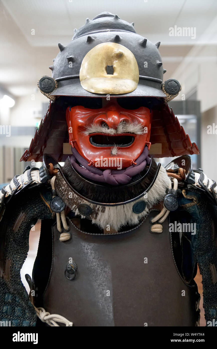 Gusoku type armor with European style cuirass and shell shaped helmet ...