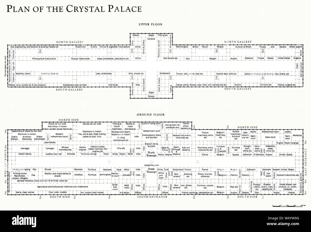 Crystal Palace Plan Stock Photo Alamy