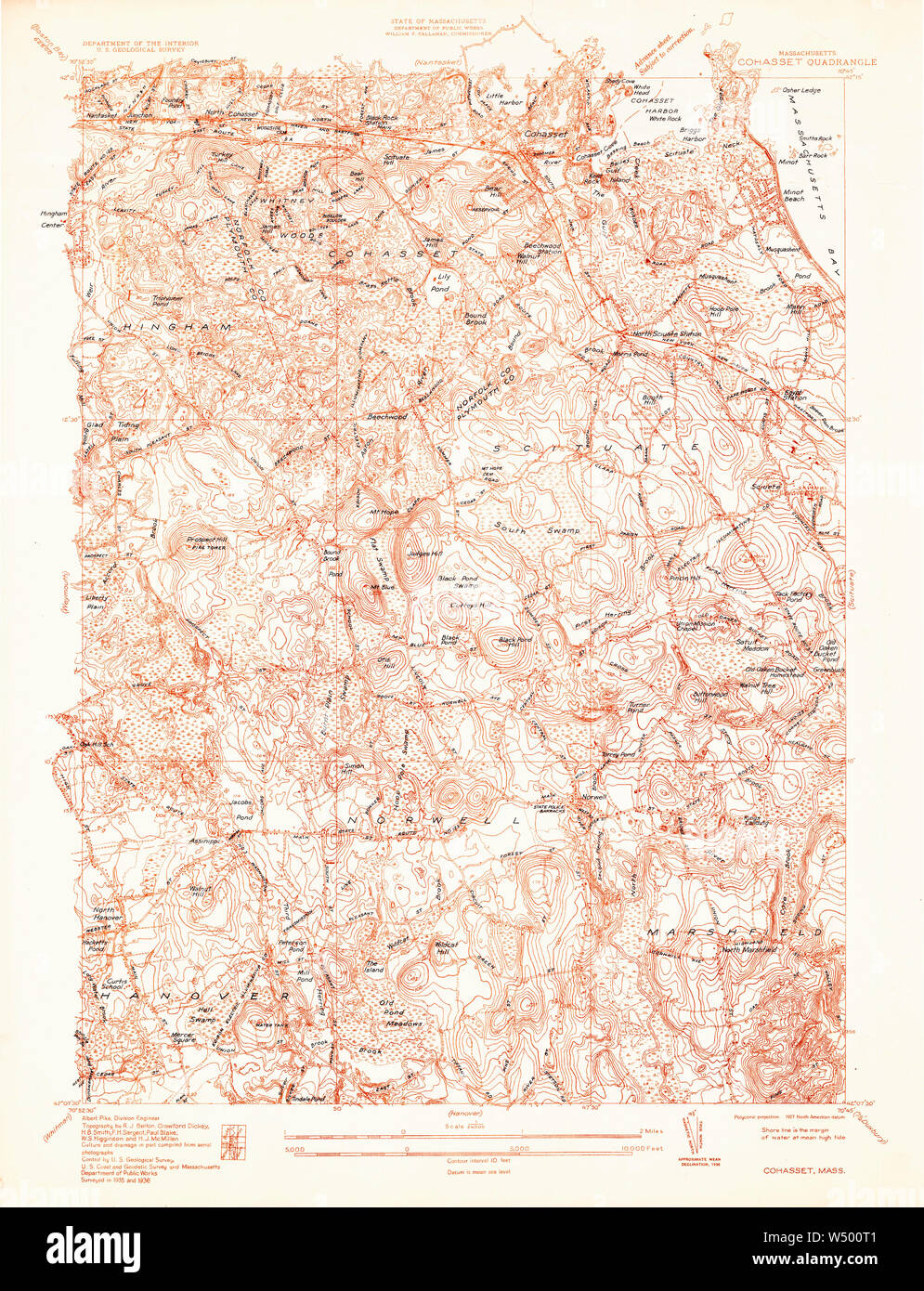 Cohasset massachusetts map hires stock photography and images Alamy