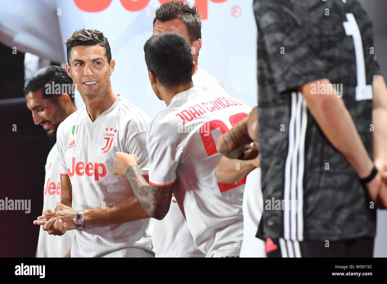 Shanghai, China. July 26, 2019, Shanghai, Shanghai, China: Shanghai,  CHINA-Cristiano ronaldo and teammates appeared in