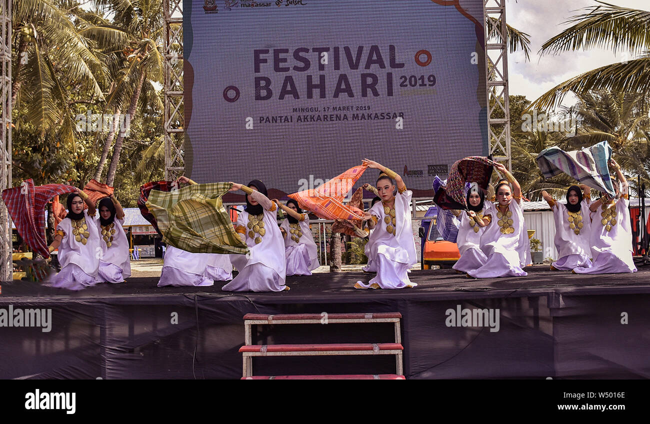 festival bahari 2019 pantai akkarena makassar indonesia Stock Photo