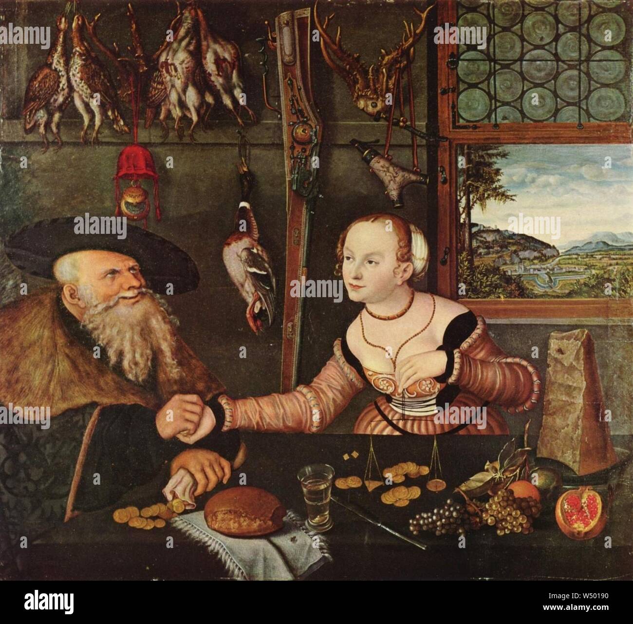 Lucas Cranach d.Ä. - Die Bezahlung (1532, Stock Photo