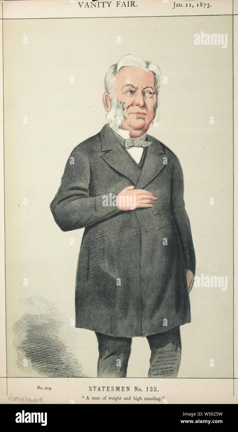 Robert Wigram Crawford Vanity Fair 11 January 1873. Stock Photo