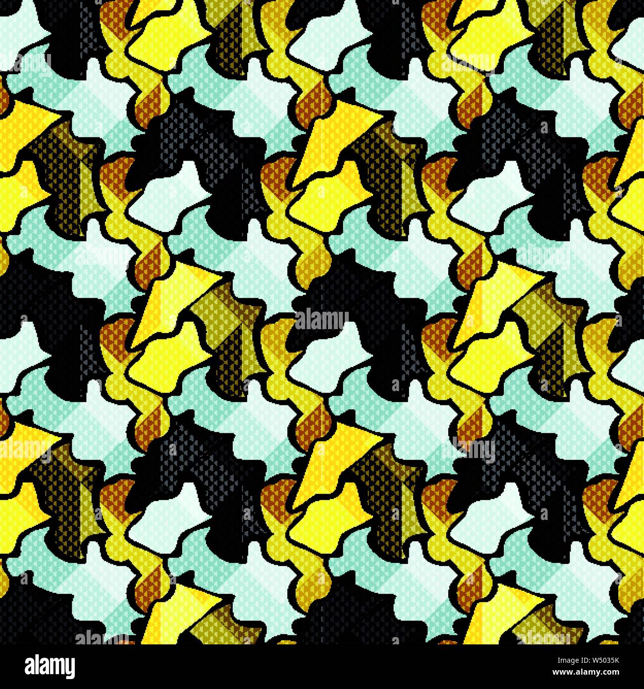 Graffiti small psychedelic seamless pattern vector illustration Stock Vector