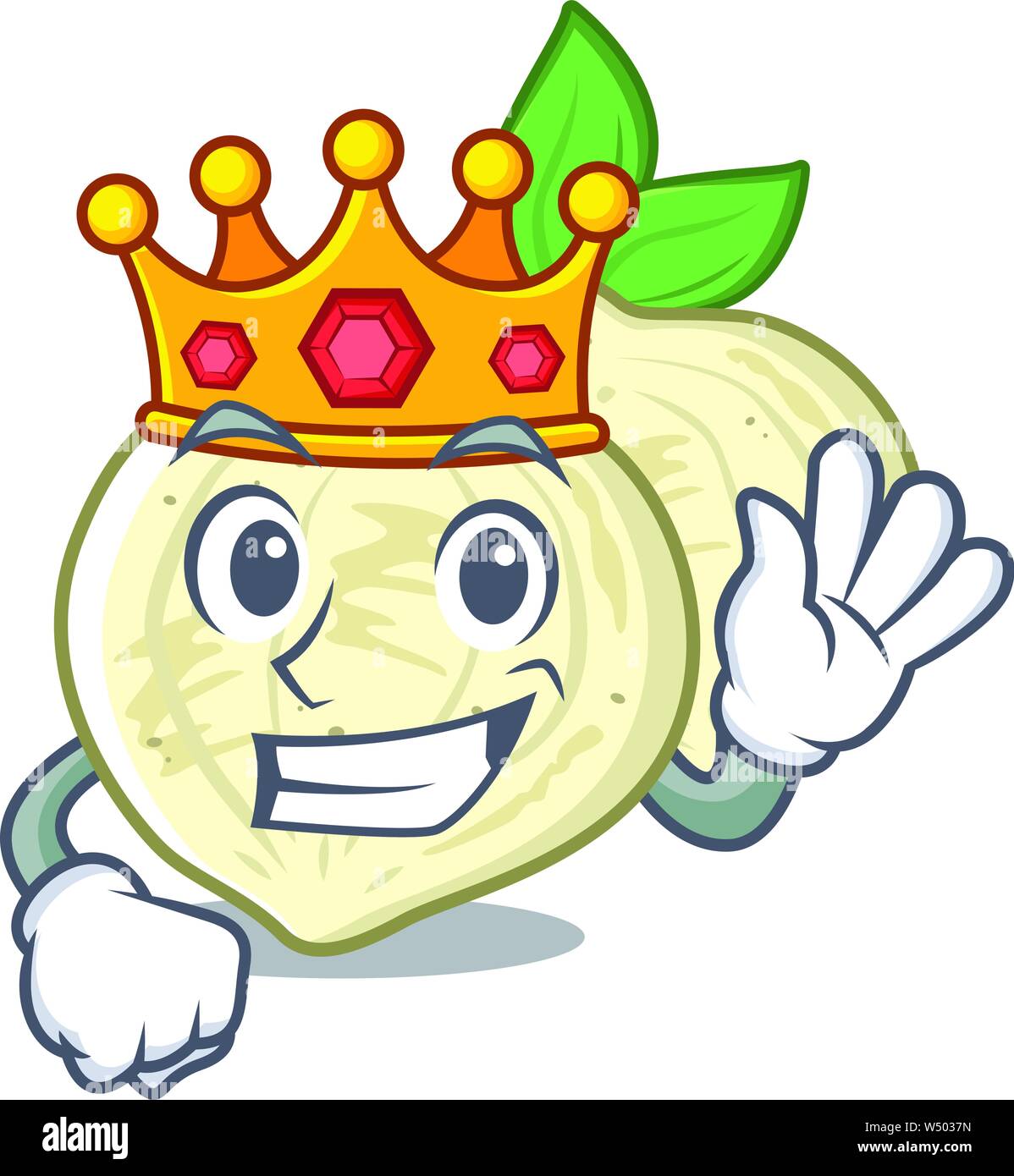 King jicama in the a cartoon shape vector illustration Stock Vector