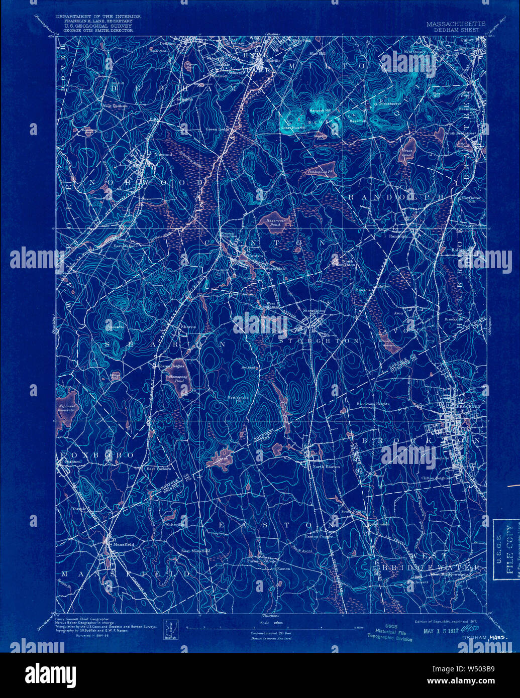 Map of dedham massachusetts hi-res stock photography and images - Alamy