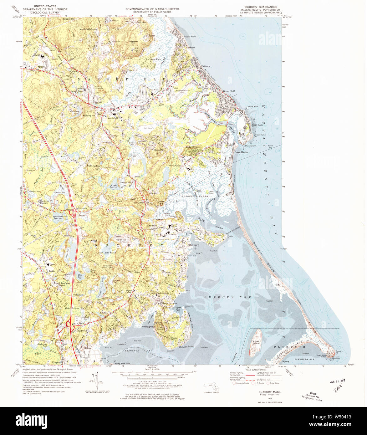 Map Of Duxbury Ma Duxbury Ma Hi-Res Stock Photography And Images - Alamy