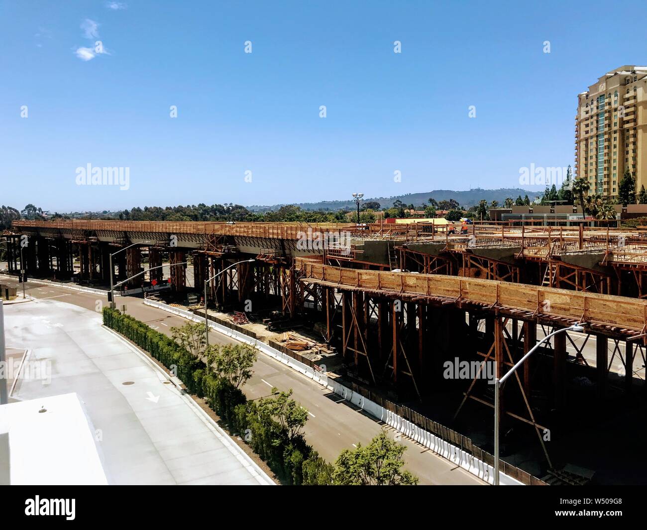 Trolley Extensions Construction of the Trolley Extension at UTC Stock Photo - Alamy