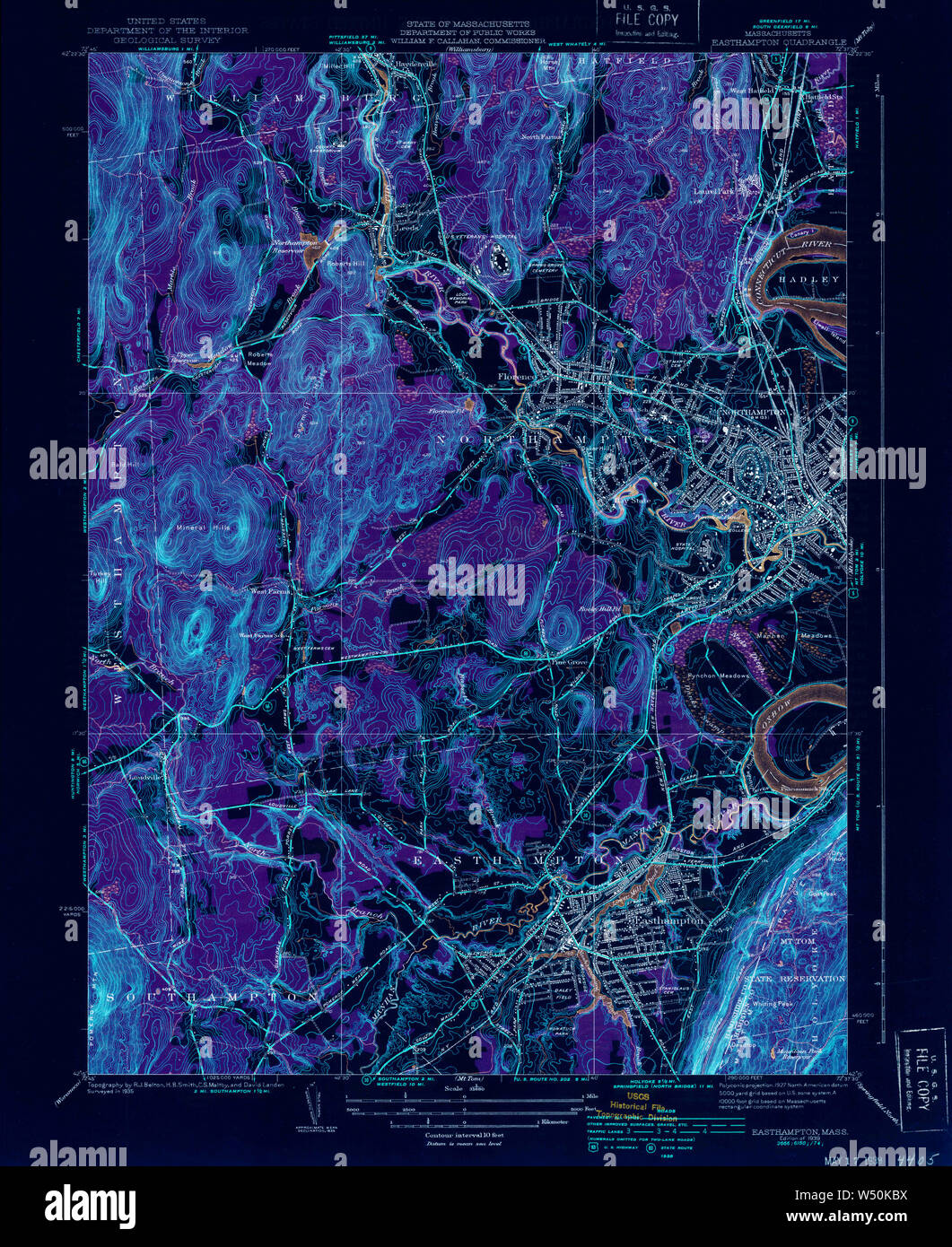 Easthampton massachusetts map hires stock photography and images Alamy