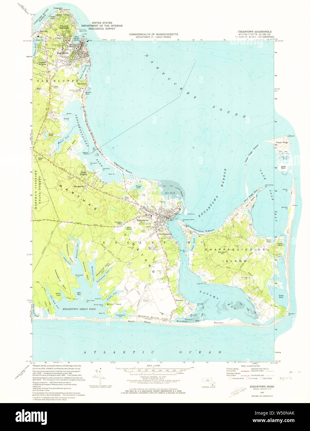 USGS historical topo map of Edgartown, 1972