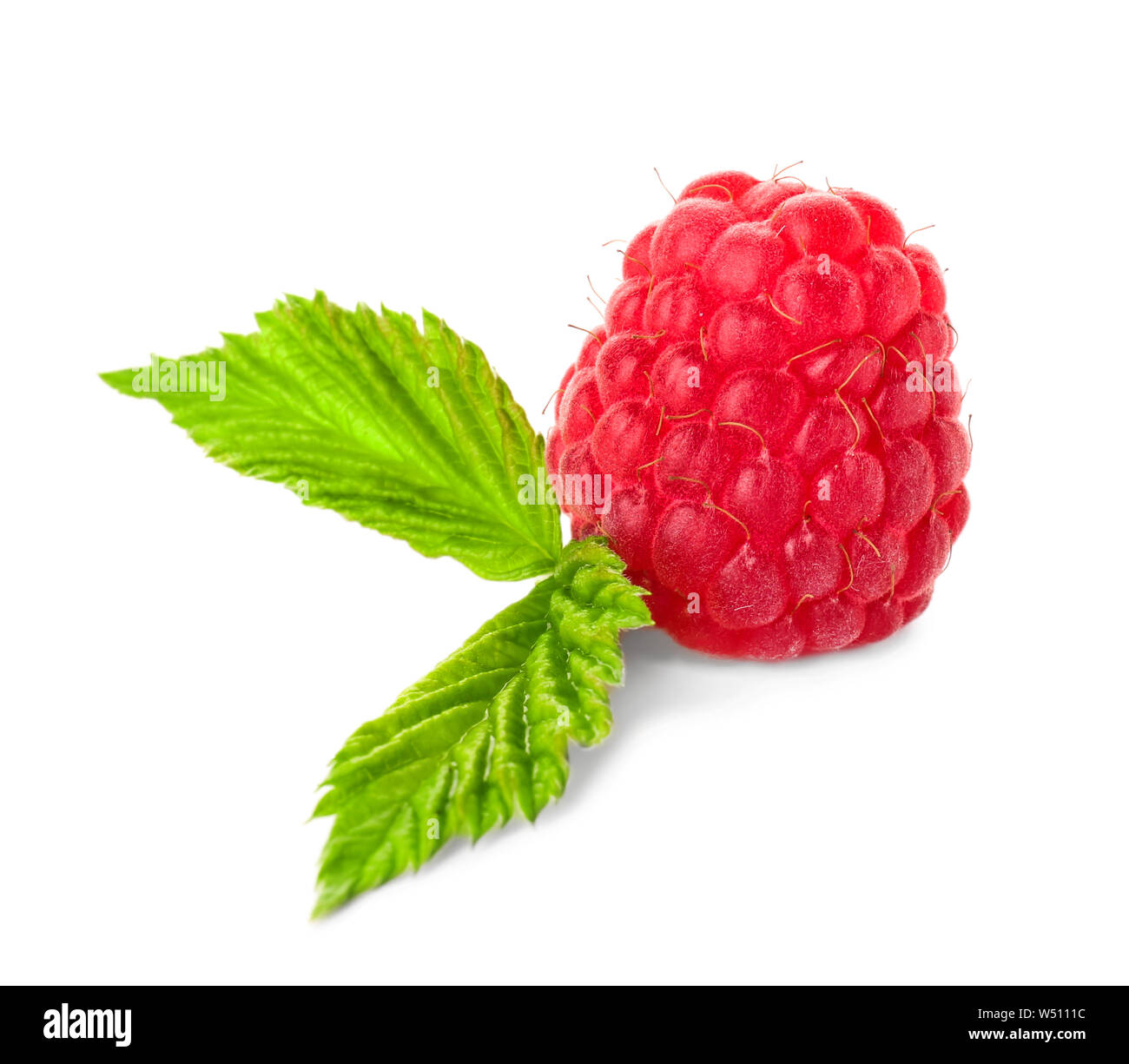 Sweet ripe raspberry on white background Stock Photo - Alamy