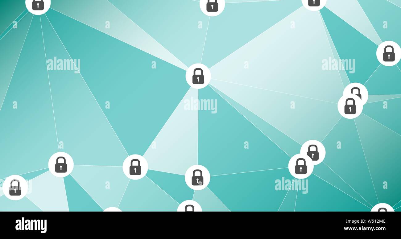 Big data security vector abstract idea Stock Vector