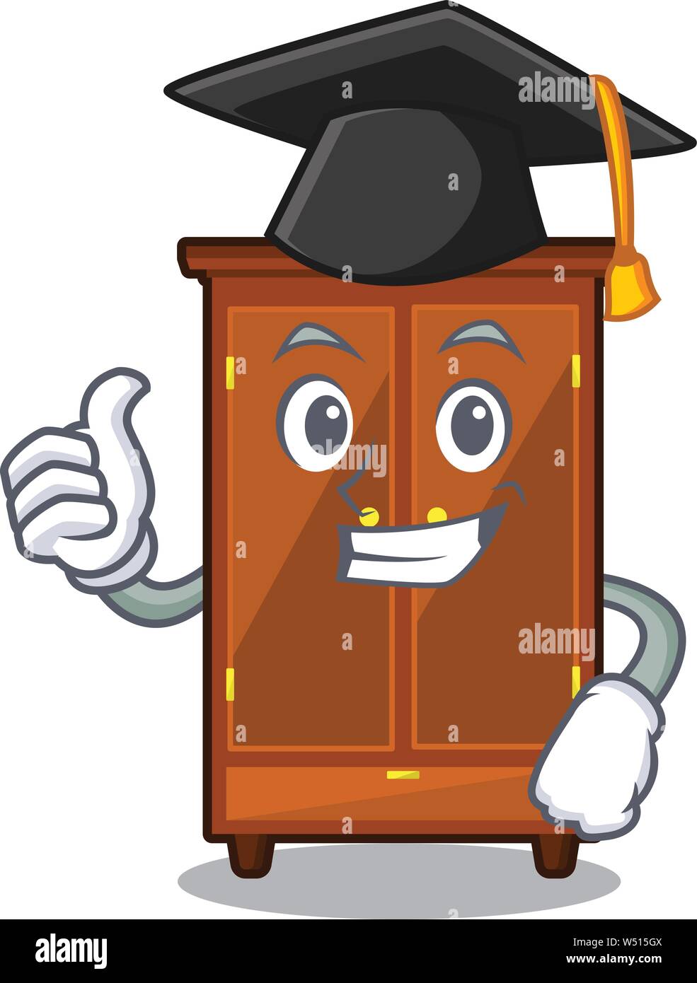 Graduation Wardrobe In The A Character Shape Vector Illustration