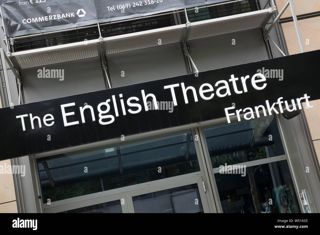 English Theatre Sign; Frankfurt; Germany Stock