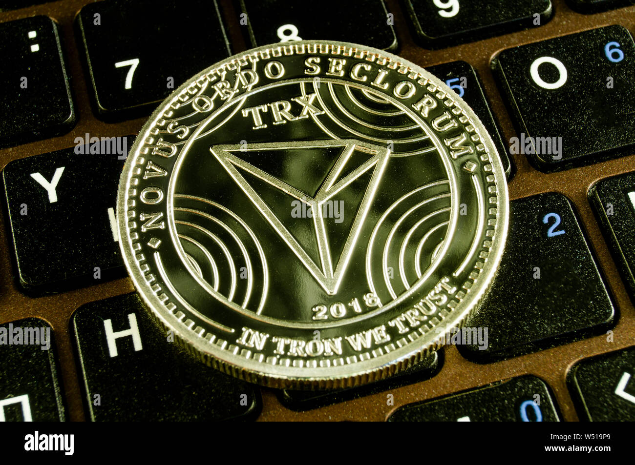 Tron TRX is a modern way of exchange and this crypto currency is a  convenient means of payment in the financial Stock Photo - Alamy