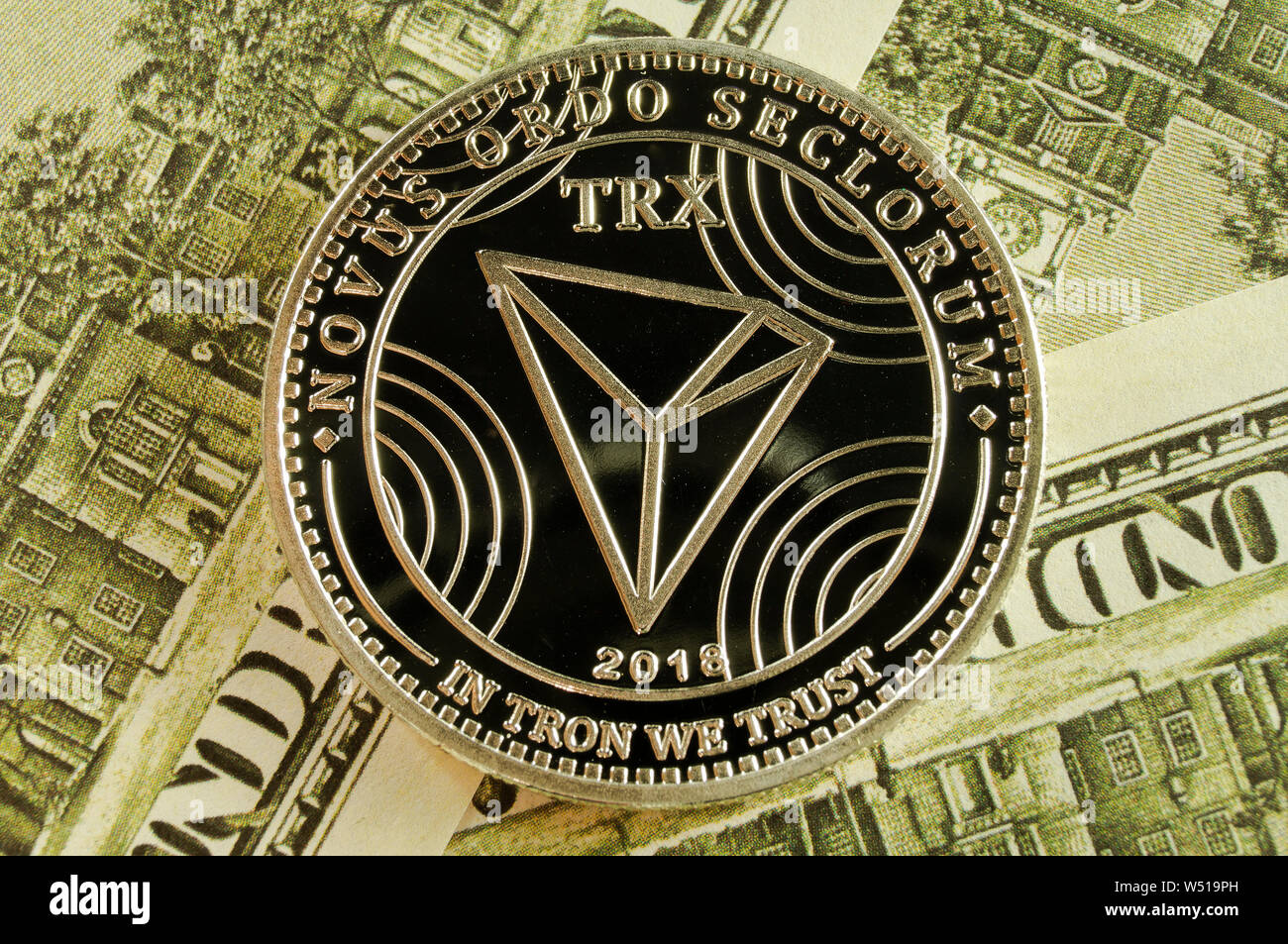 Tron is a modern way of exchange and this crypto currency is a convenient  means of payment Stock Photo - Alamy