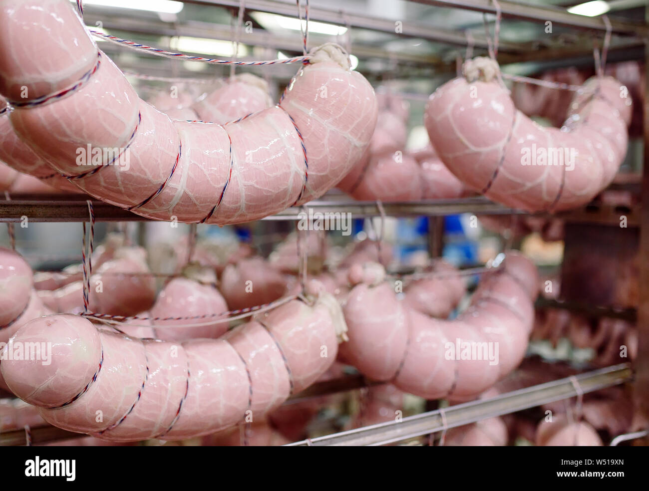 Making sausages, food production in the factory Stock Photo Alamy