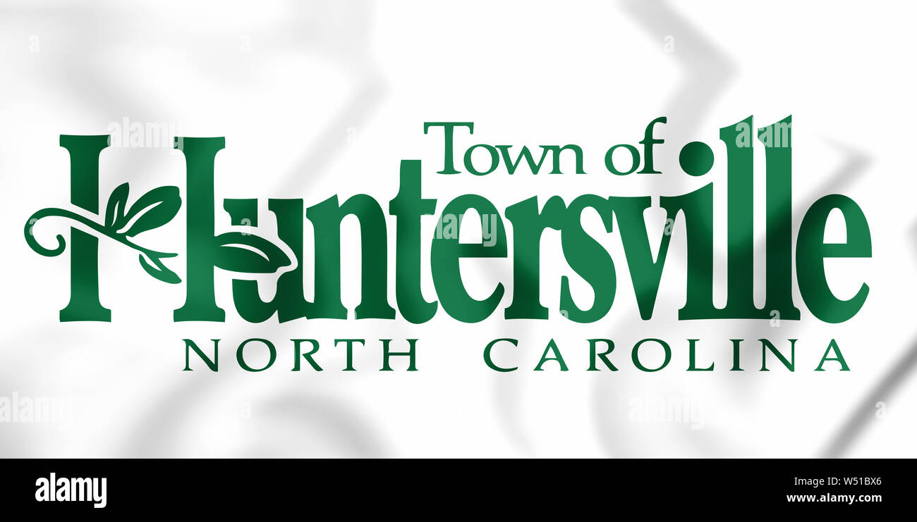 3D Emblem of Huntersville (North Carolina), USA. 3D Illustration Stock