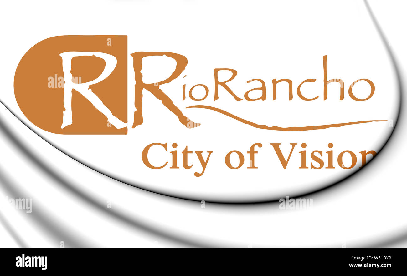 3D Emblem of Rio Rancho (New Mexico), USA. 3D Illustration. Stock Photo