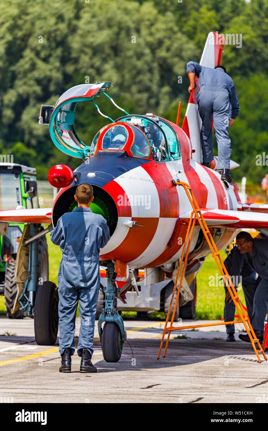 MiG-21 UM Kockica Stock Photo