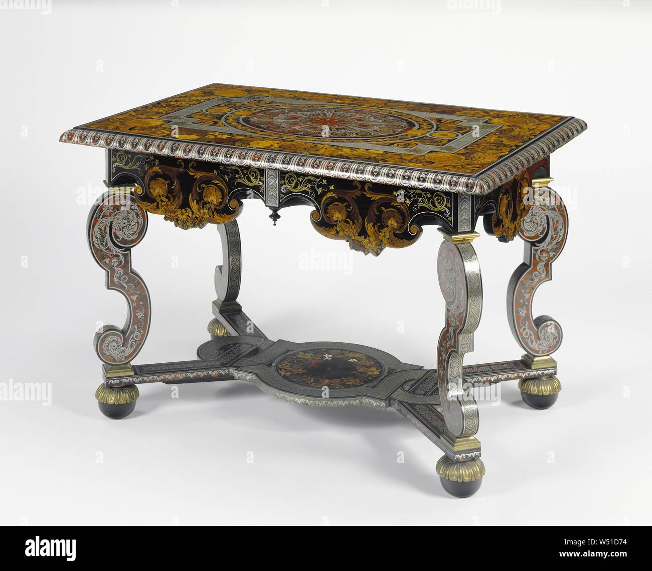 Paris, France, about 1680 - 1685, Oak veneered with marquetry tortoise shel...