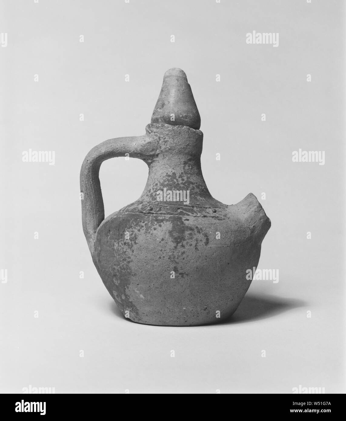 Greek (?) Jug with Stopper, Unknown, 2nd century B.C., Terracotta Stock Photo
