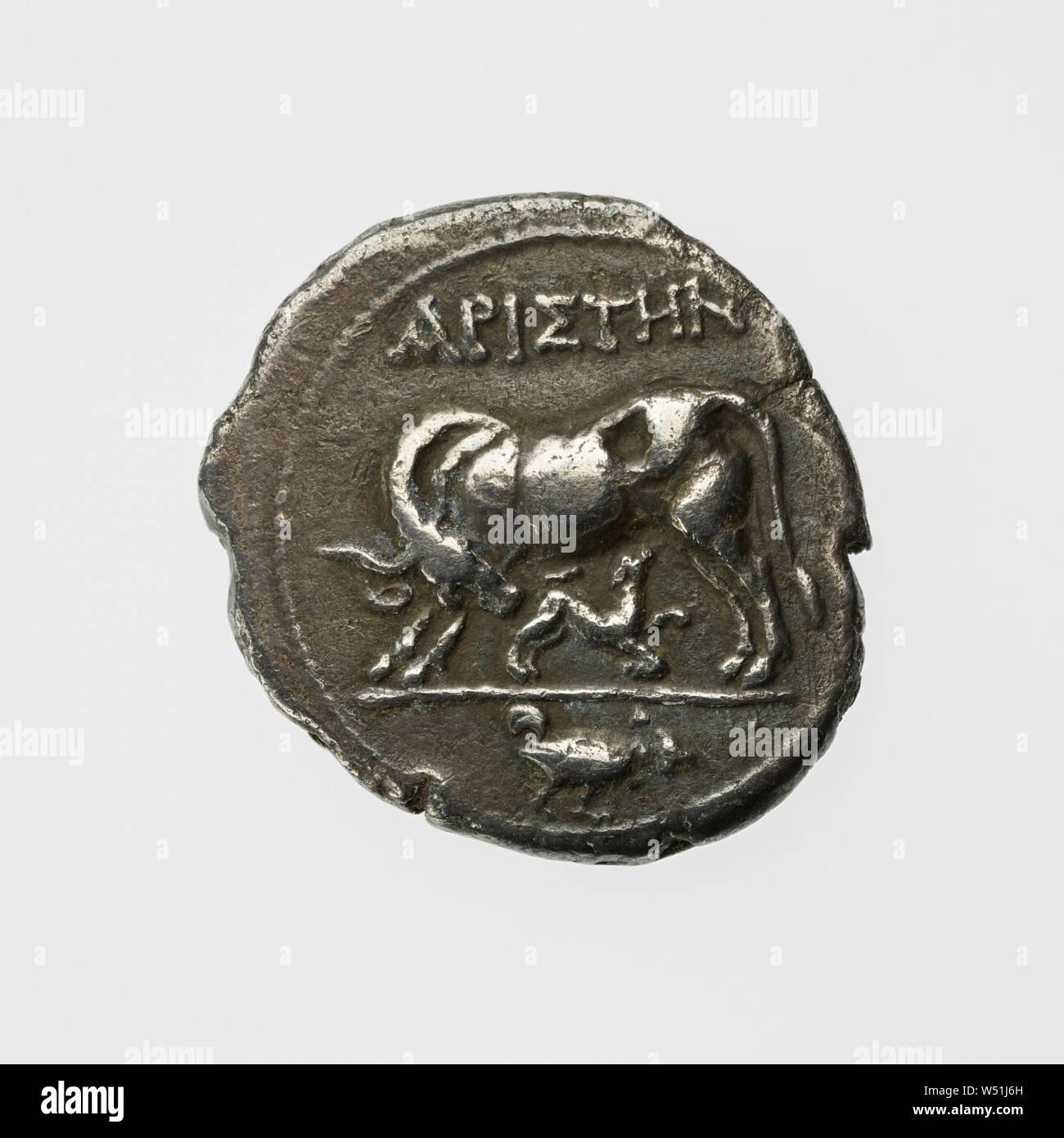 Didrachm, Unknown, Apollonia, Illyria, late 2nd century B.C., Silver, 0.003 kg (0.0066 lb Stock Photo