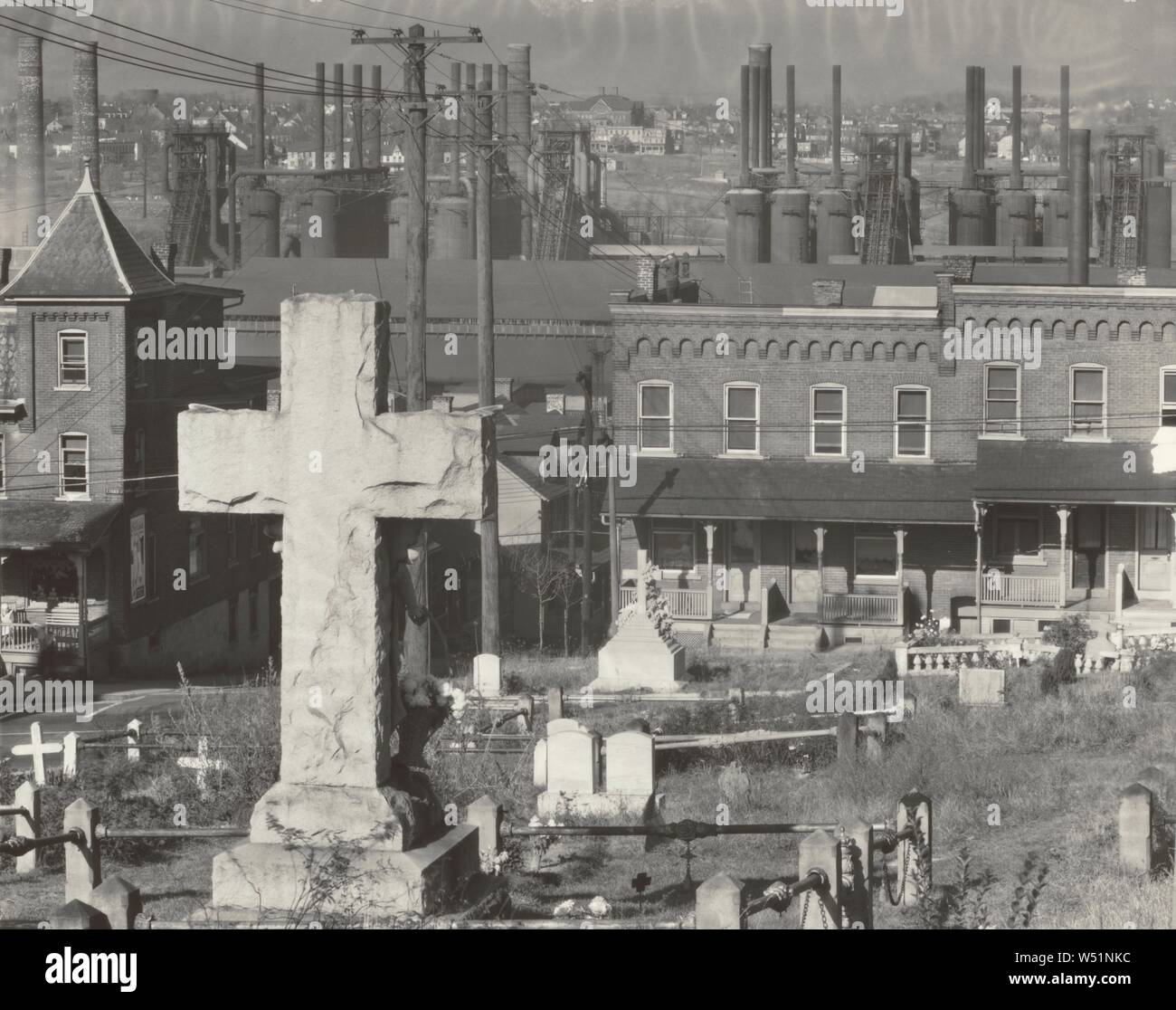 Graveyard, Houses and Steel Mill, Bethlehem, Pennsylvania, Walker Evans