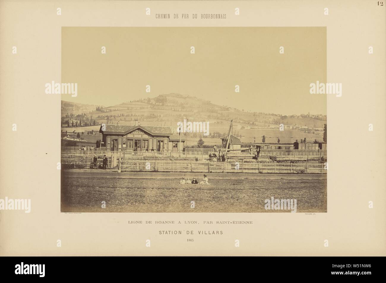 Station de Villars, Auguste Hippolyte Collard (French, 1812 - 1885/1897), Villars, France, 1865, Albumen silver print, 25.1 × 36 cm (9 7/8 × 14 3/16 in Stock Photo