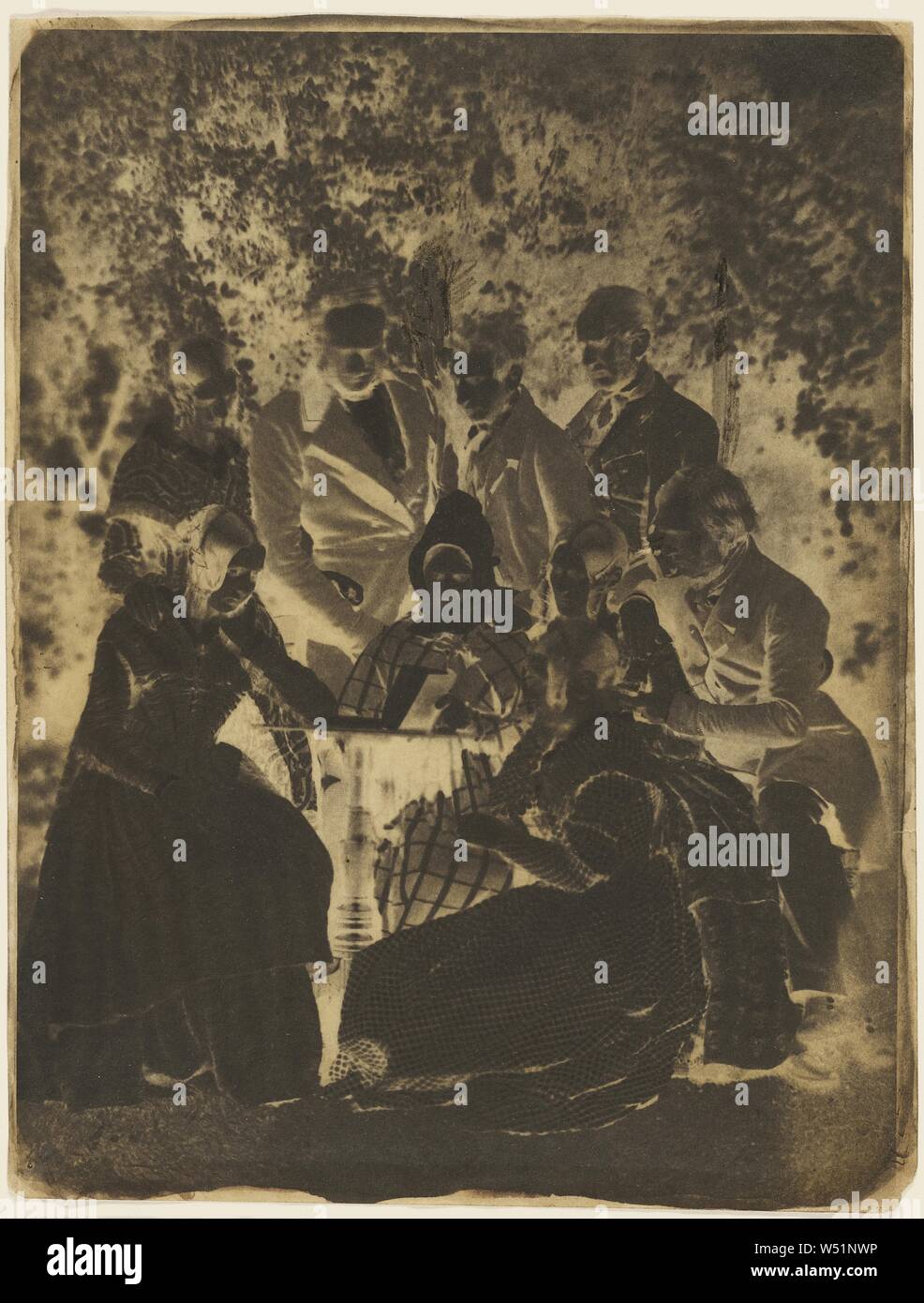 The Adamson Family, Hill & Adamson (Scottish, active 1843 - 1848), 1843–1848, Waxed paper negative, 21.1 × 16 cm (8 5/16 × 6 5/16 in Stock Photo