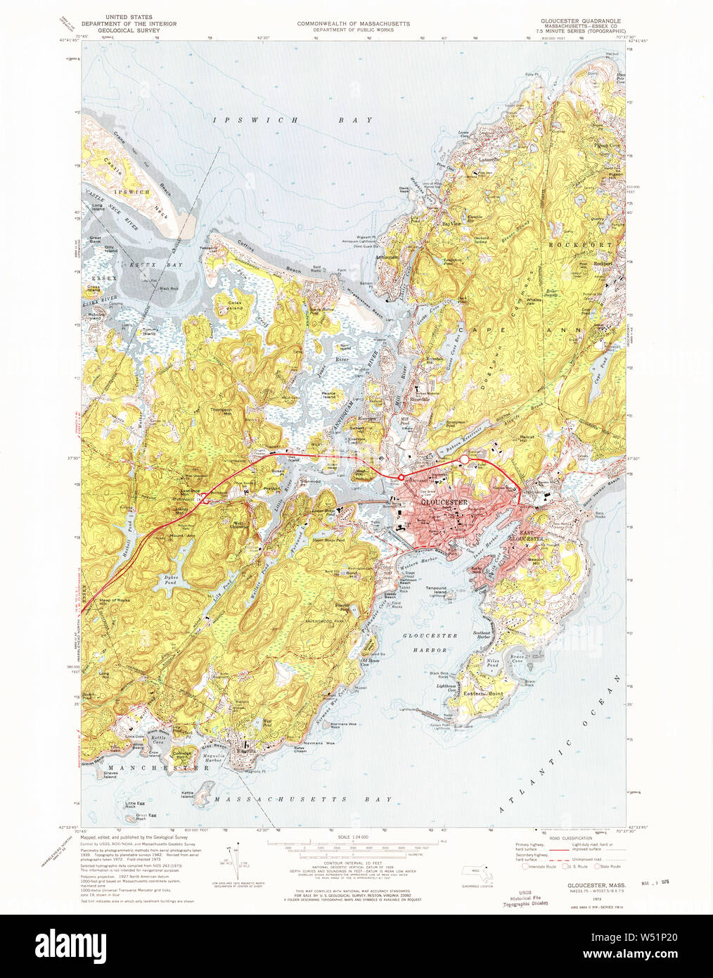 Map of gloucester ma hires stock photography and images Alamy