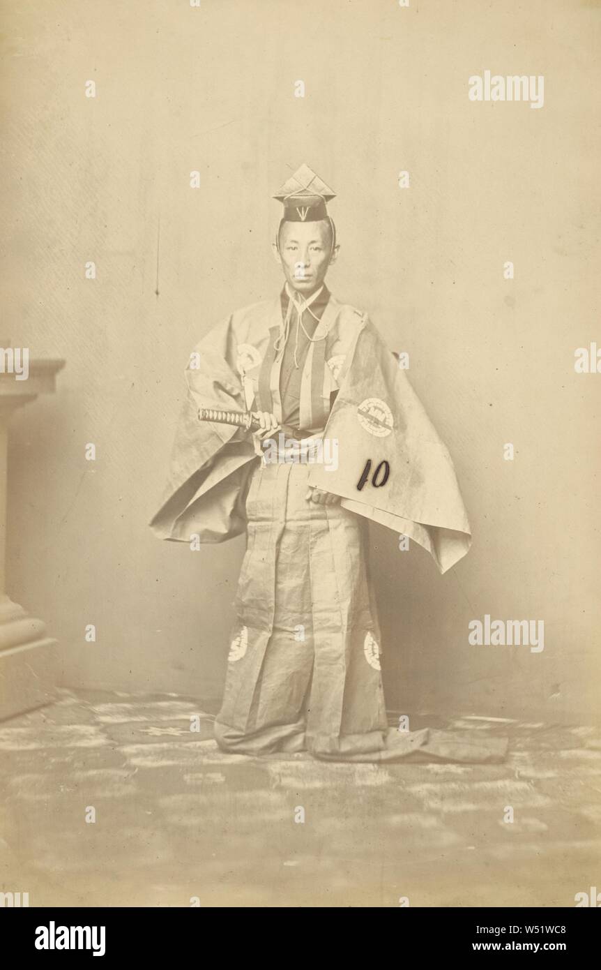 Osakabe Tetsutarō-Masayoshi, an Officer of the First Rank, Belonging to the Censor, Member of the First Japanese Diplomatic Mission to the United States, Alexander Gardner (American, born Scotland, 1821 - 1882), Studio of Mathew B. Brady (American, about 1823 - 1896), United States, 1860, Salted paper print, 39.7 × 27.3 cm (15 5/8 × 10 3/4 in Stock Photo