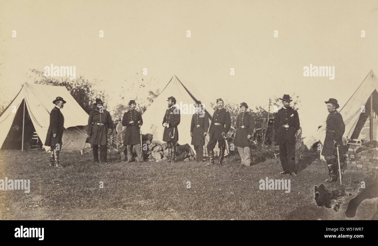 No. 126. General Webb's Headquarters. Near Culpepper, Va., March, 1864., A.J. Russell (American, 1830 - 1902), March 1864, Albumen silver print, 19.1 × 31.8 cm (7 1/2 × 12 1/2 in Stock Photo