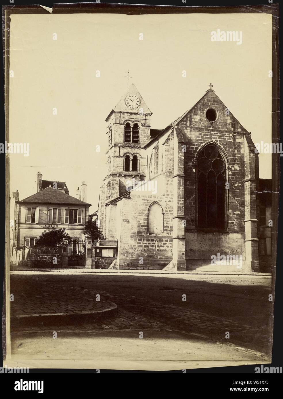 INVENTORY TITLE:  Architecture, Unknown maker, French, about 1870, Albumen silver print Stock Photo