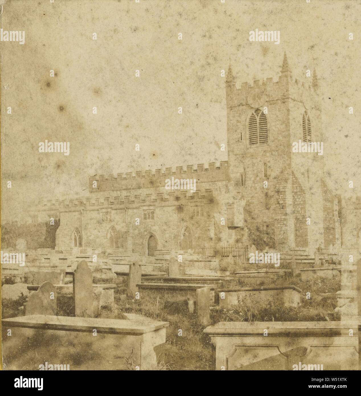 St. Mary's Church, Beaumaris., J.W. Ambrose, about 18641869, Albumen silver print Stock Photo