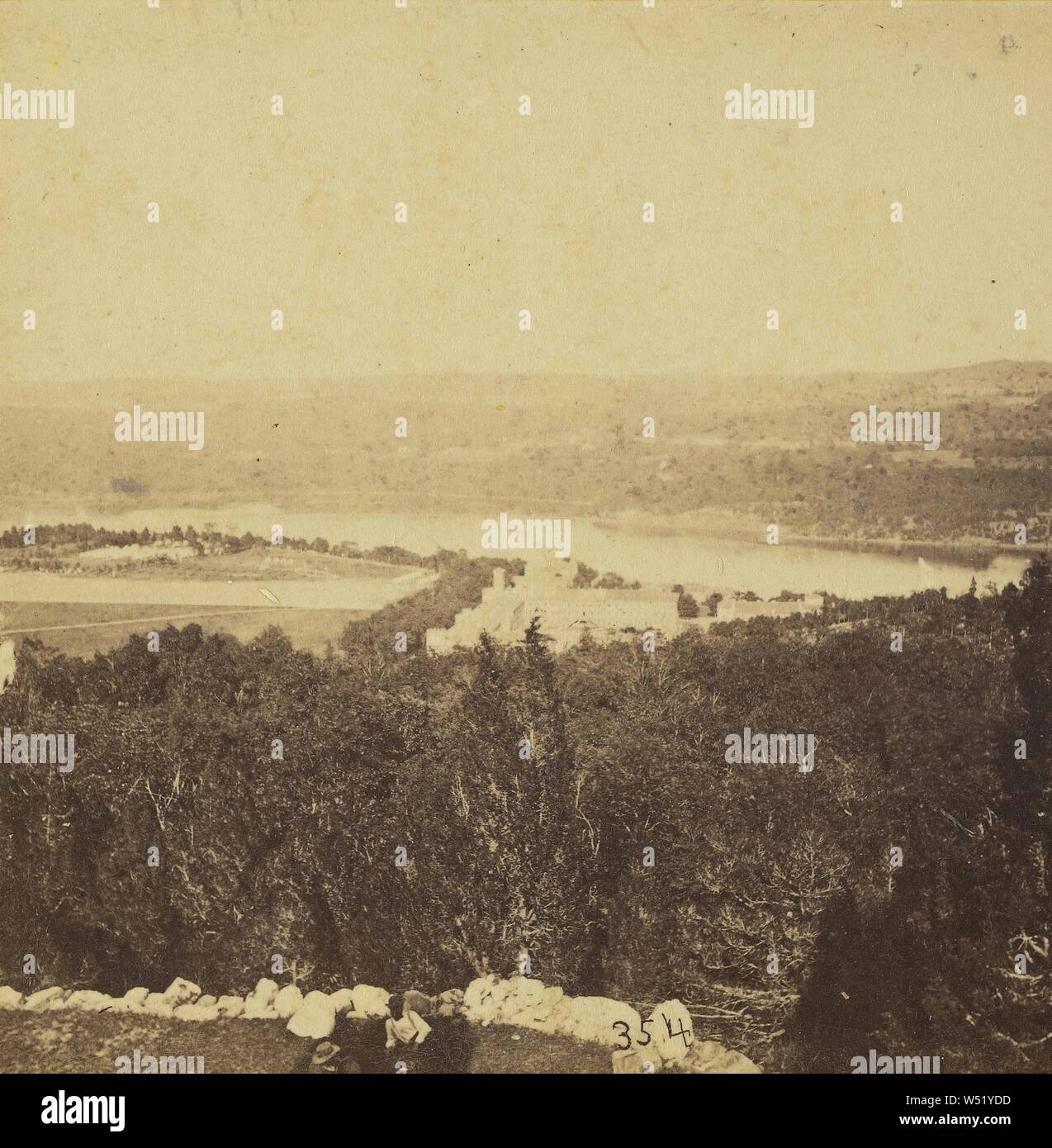West Point from Fort Putnam., Edward Anthony (American, 1818 - 1888), about 1860–1862, Albumen silver print Stock Photo