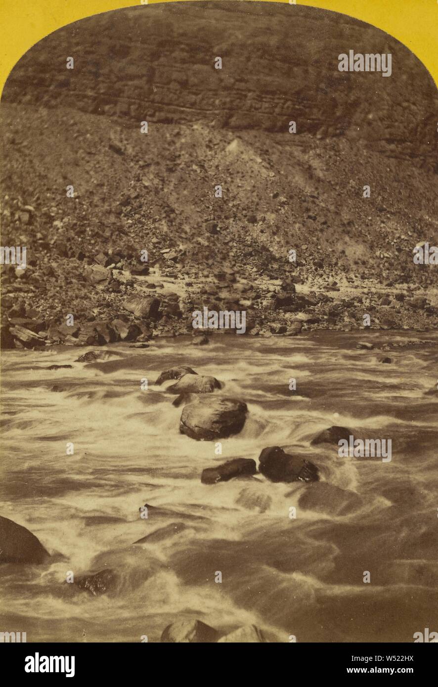 One of the Rapids. This canon is 40 3/4 miles long and from 1,500 to 3,000 feet deep. Colorado River. Cataract Canon., Elias Olcott Beaman (American, active 1870s), about 1871–1872, Albumen silver print Stock Photo