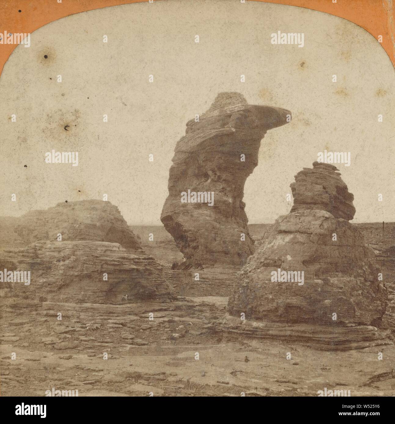Red Sand Stone Rocks, Laramie Plains., John Carbutt (American, 1832 - 1905), about 1875, Albumen silver print Stock Photo