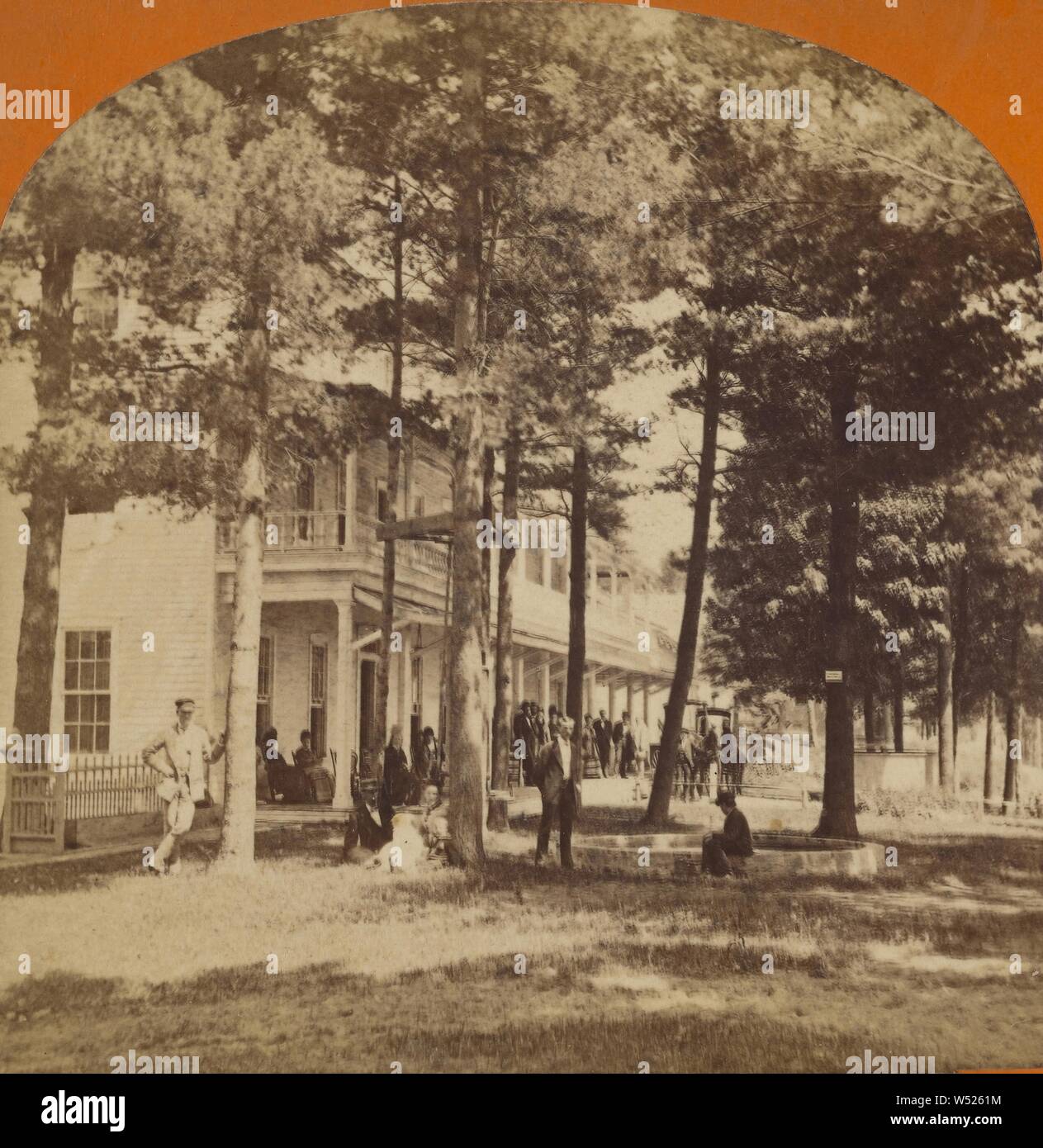 Northwestern Hotel - Marquette Michigan, Brainard F. Childs (American, 1841/1842 - 1921), 1870s, Albumen silver print Stock Photo