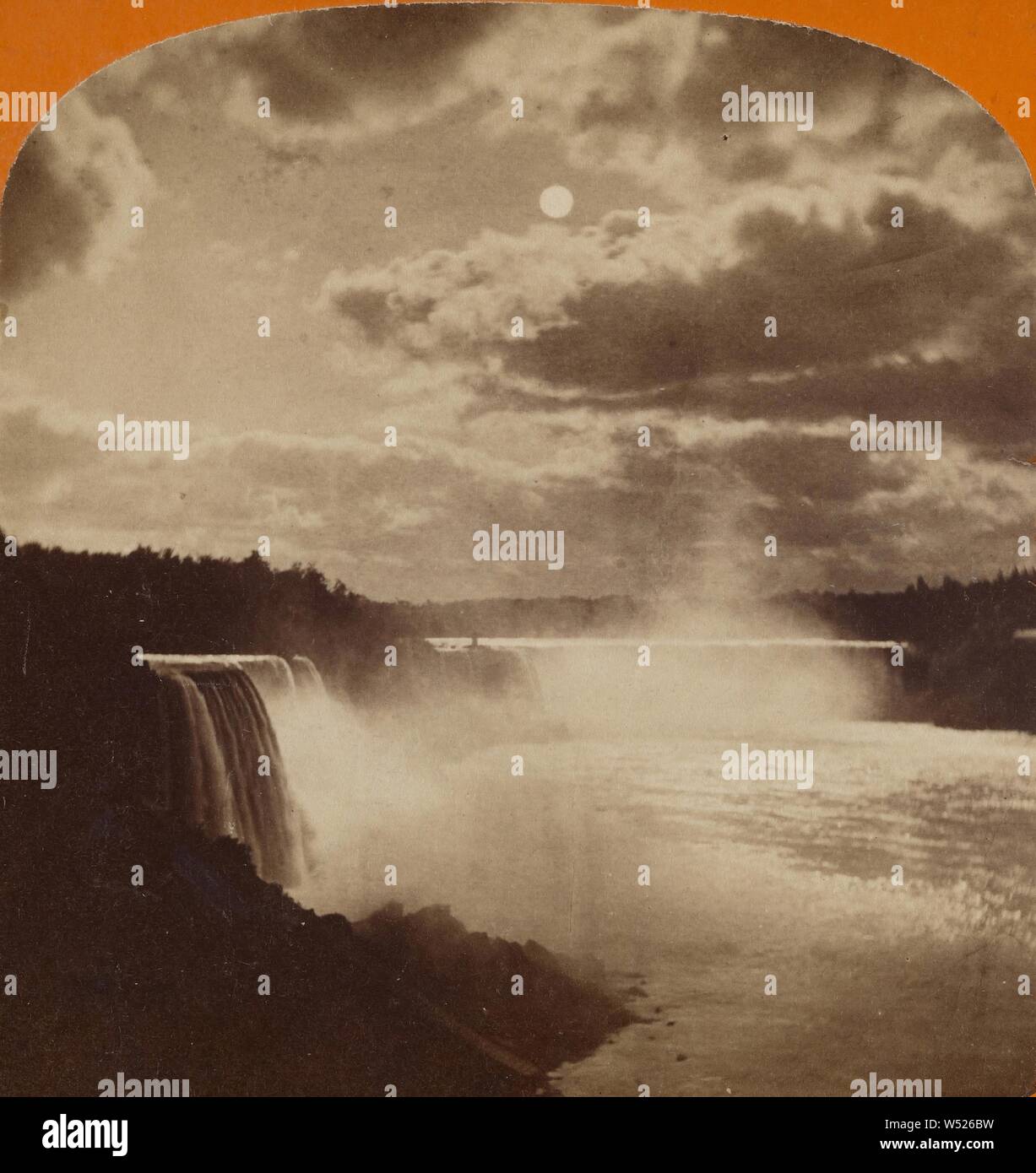 Moonlight from New Suspension Bridge. Niagara Falls, N.Y., E