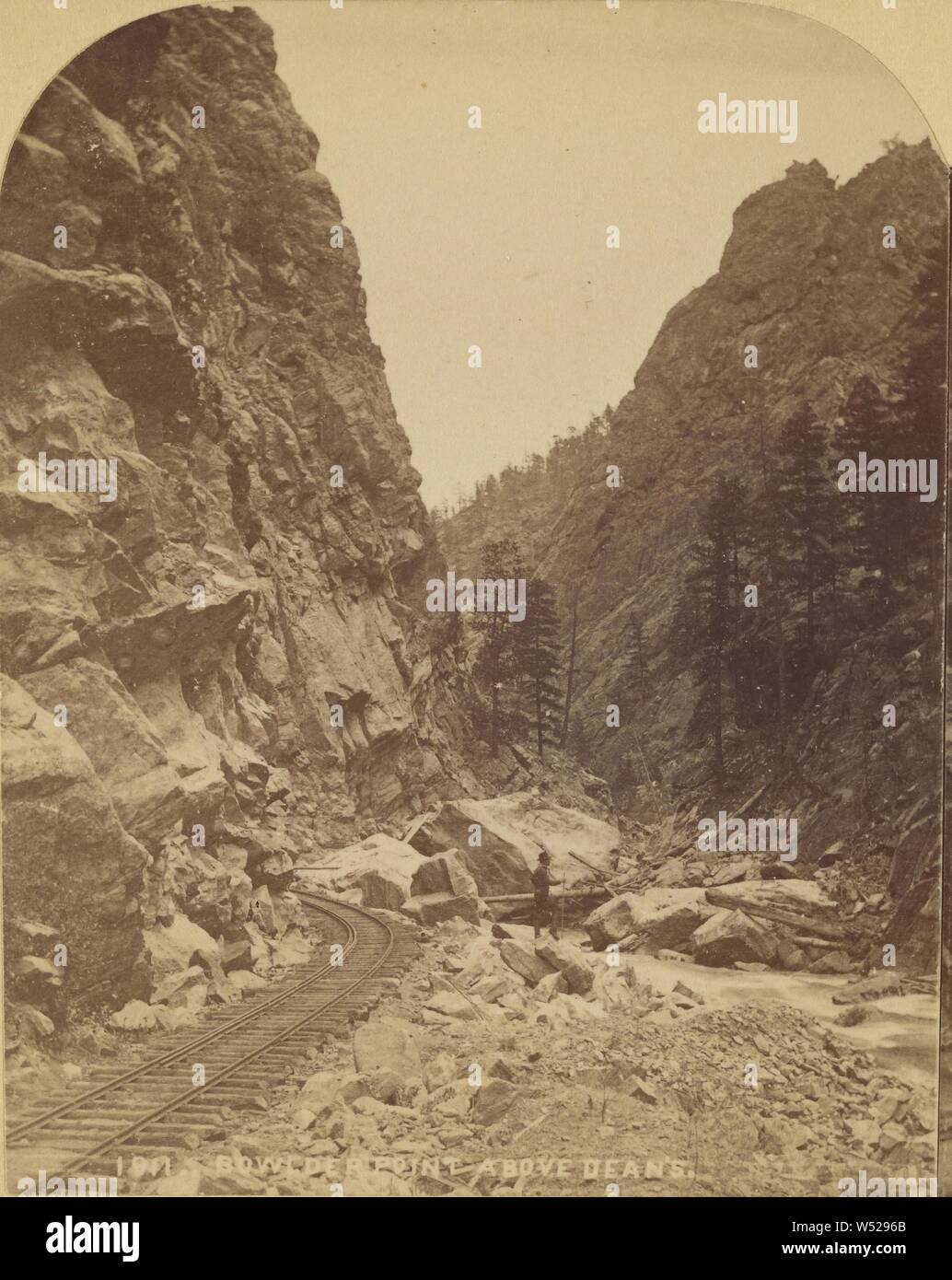 Bowlder Point Above Dean's., William Henry Jackson & Co., 1880–1890, Albumen silver print Stock Photo
