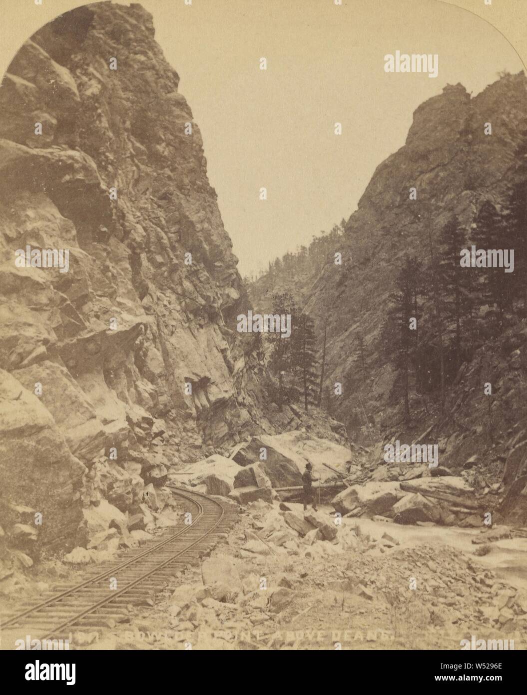 Bowlder Point Above Dean's., William Henry Jackson & Co., 1880–1890, Albumen silver print Stock Photo