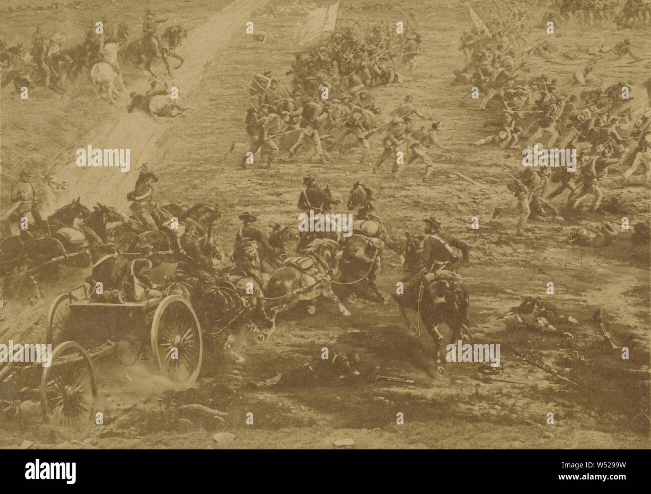 The Last Day at the Battle of Gettysburg., Benjamin West Kilburn (American, 1827 - 1909), 1892, Albumen silver print Stock Photo