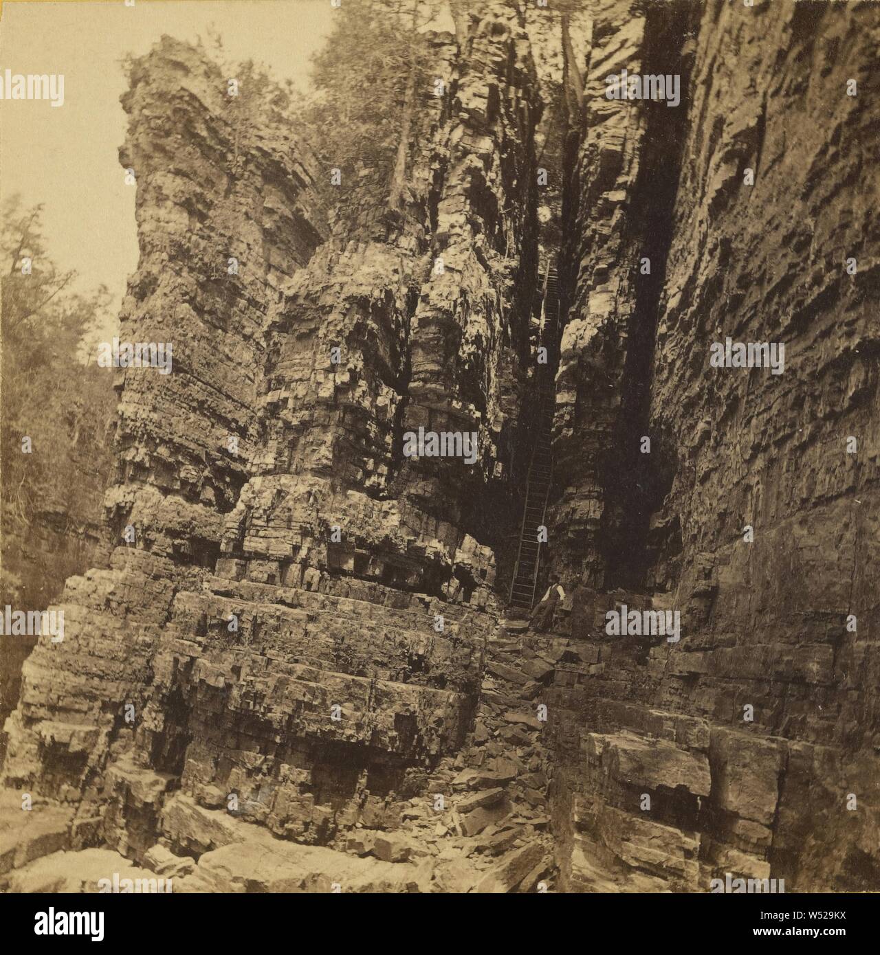 Au Sable Chasm, Keeseville N.Y., Benjamin West Kilburn (American, 1827 - 1909), about 1869, Albumen silver print Stock Photo