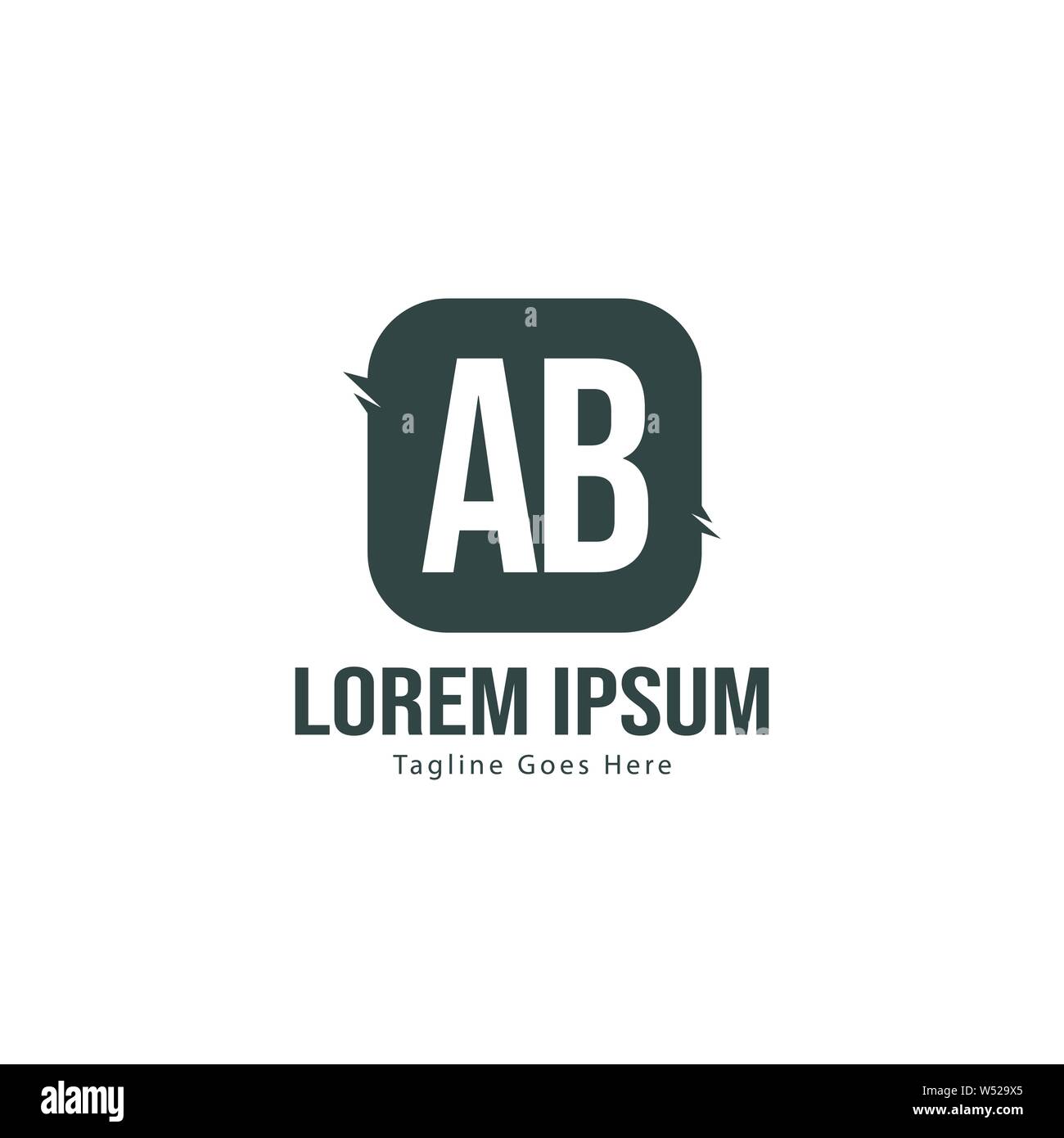 AB Letter Logo Design. Creative Modern AB Letters Icon Illustration ...