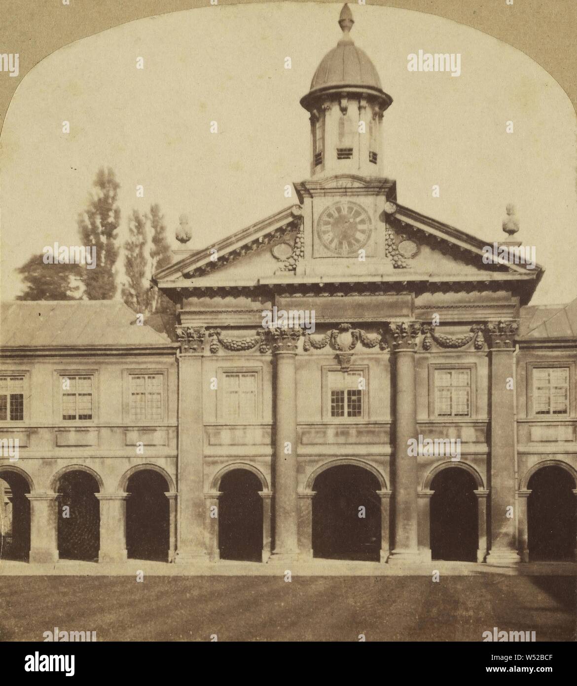 Emmanuel College, Cambridge. Chapel, Library, & Picture Gallery., London Stereoscopic Company (active 1854 - 1890), about 1860, Albumen silver print Stock Photo