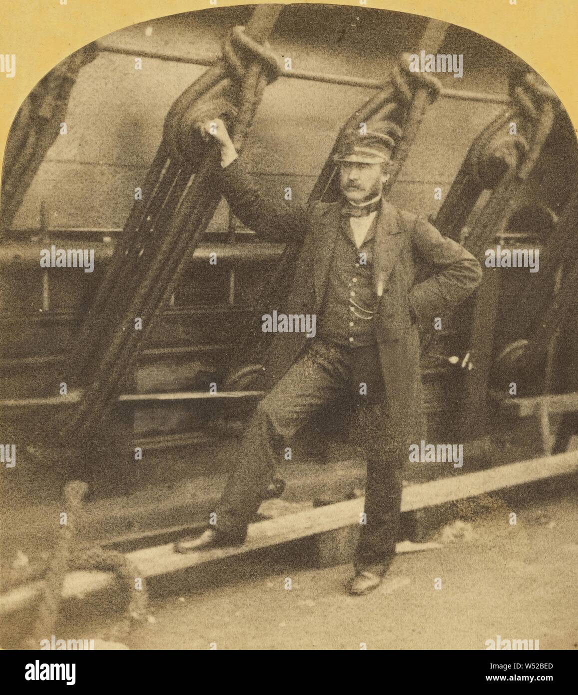 Captain Harrison, Commander of the Ship. The Great Eastern, London Stereoscopic Company (active 1854 - 1890), about 1859, Albumen silver print Stock Photo