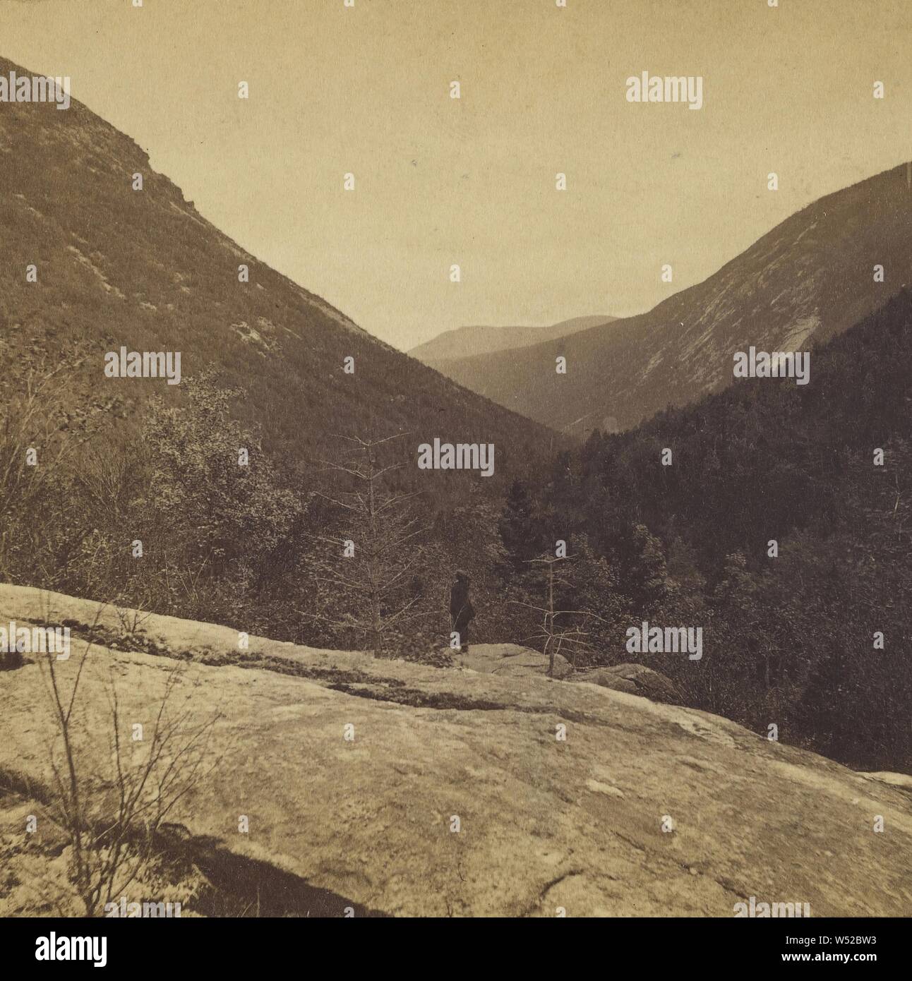 Pass of the Crawford Notch., John Moran (American, born England, 1829 - 1902), 1865–1875, Albumen silver print Stock Photo